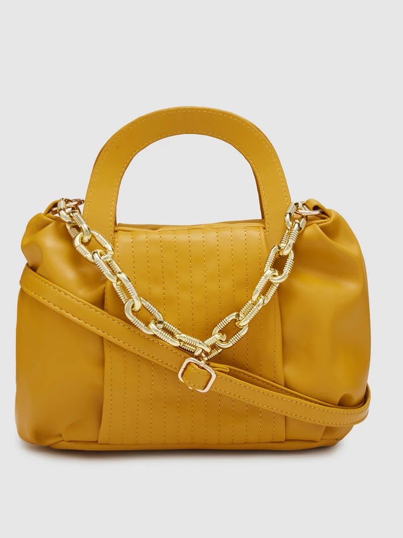 جلو باص Globus Women Mustard Textured Casual Sling Bag